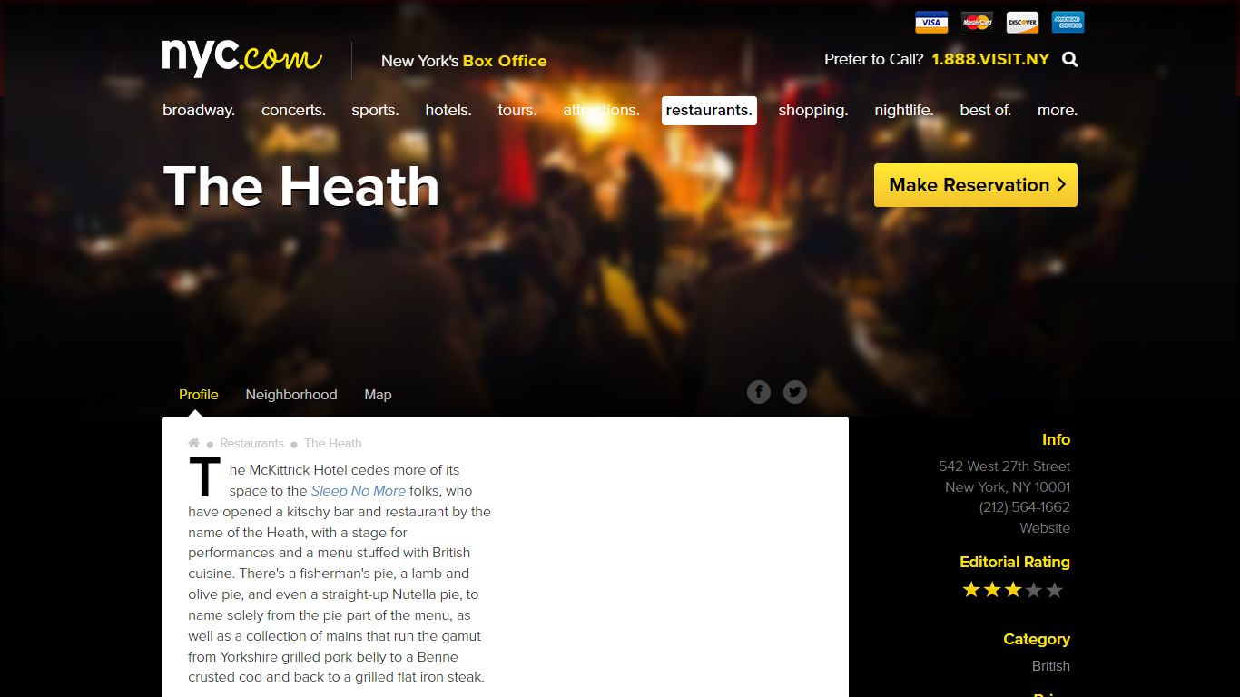 The Heath New York City.com : Profile